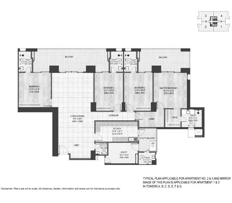  dlf privana apartments floor plan