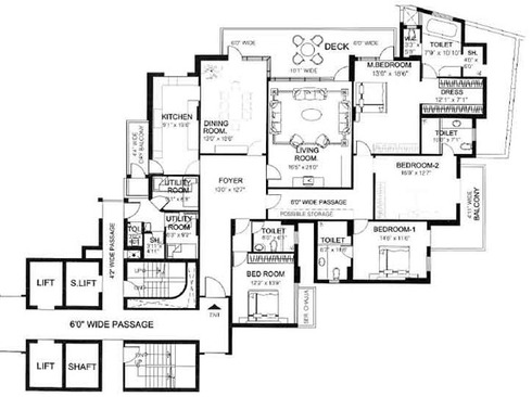  dlf pinnacle floor plan
