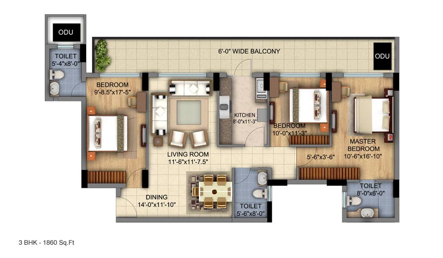  dlf skycourt floor plan